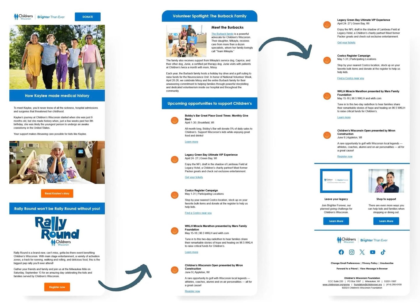 We created 40+ custom email blocks for Children’s Wisconsin in Engaging Networks and as a result, foundation team members now have the flexibility to quickly produce great looking emails that look consistent across every email platform!
Read the full case study via our link in bio