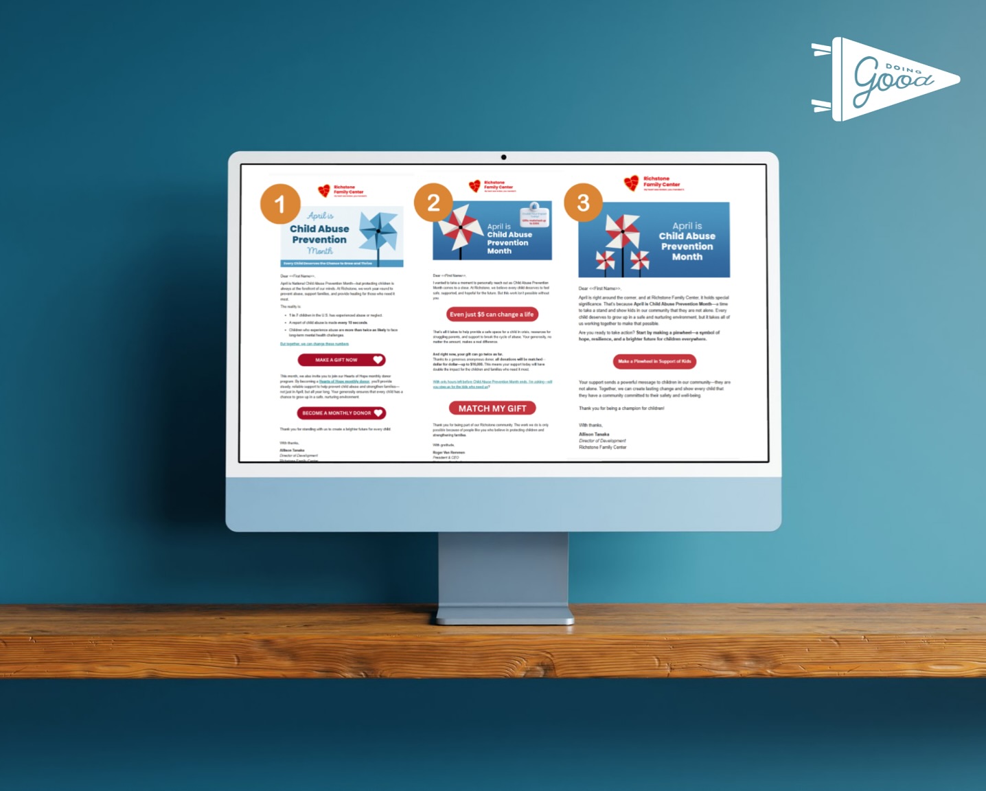 NEW CASE STUDY! We worked with Richstone Family Center to reimagine their digital assets, crafted a more purposeful narrative, and planned a strategic digital rollout for Child Abuse Prevention Month.
Here’s what happened:
📊 13% increase in average gift year-over-year
🏆 2x more revenue over 2024
🤳 82 pinwheel downloads, continuing this annual tradition of awareness
Take a closer look at their campaign built on Blackbaud Luminate Online + Constant Contact via our link in bio!